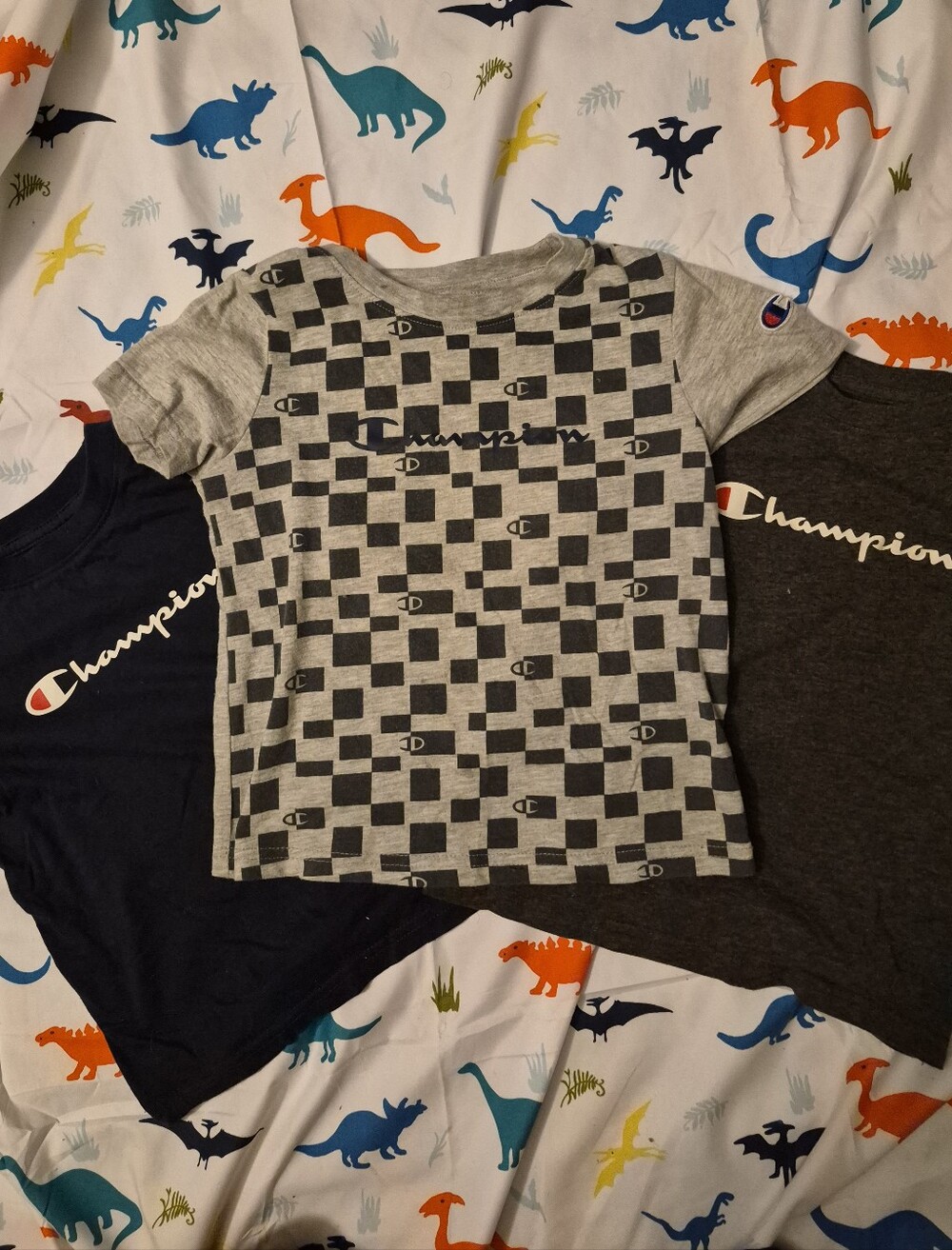 (3) 4T CHAMPION TEE SHIRTS ALL DIFFERENT COLORS BUNDLE